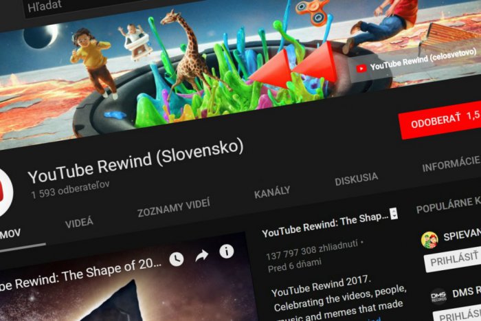 Ilustračný obrázok k článku YouTube v roku 2017: Slováci žili Saganom a hitom Hej, Sokoly!