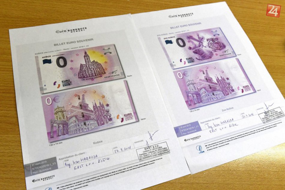 FOTO: Na suvenírových eurobankovkách bude Dóm sv. Alžbety a zvieratá zo zoo
