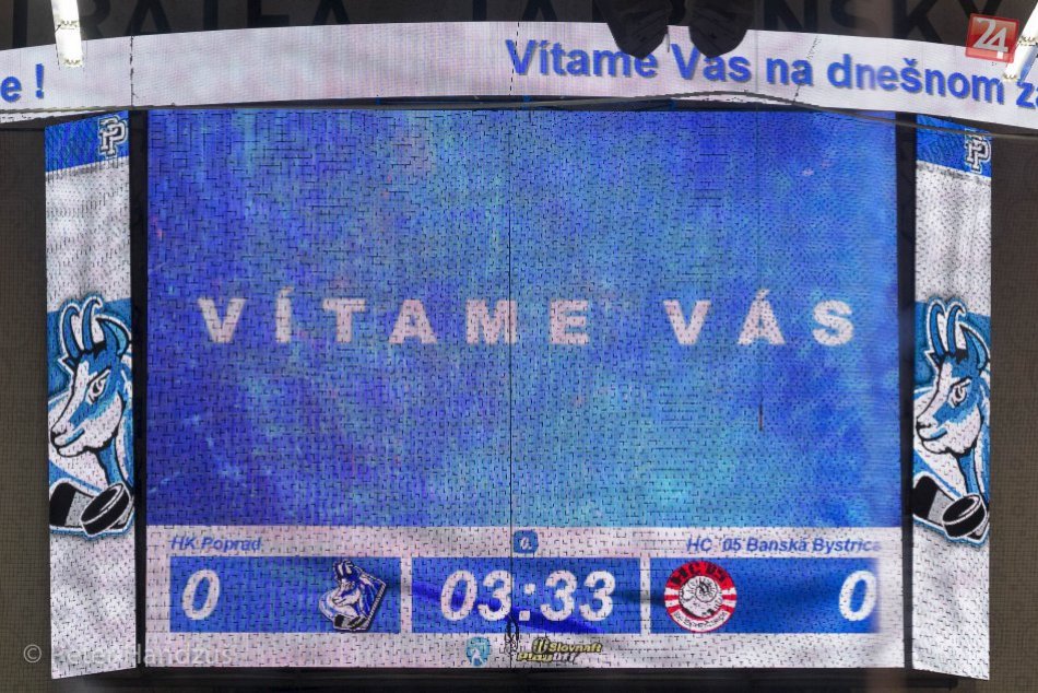 Ilustračný obrázok k článku Popradský zimný štadión dostane novú veľkoplošnú obrazovku: Poslanci schválili financie na jej kúpu