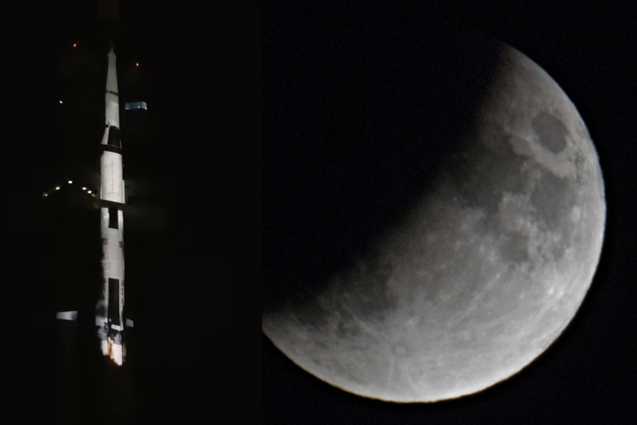 Ilustračný obrázok k článku Žižkovská veža sa premenila na raketu: Pripomenuli si pristátie človeka na Mesiaci