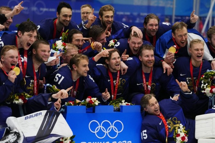 Ilustračný obrázok k článku Fínski hokejisti oslavujú historické zlato! Na olympiáde porazili Rusko
