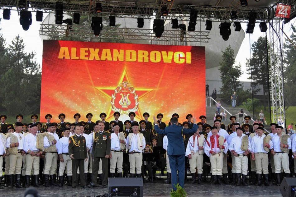 Alexandrovci počas vystúpení na Slovensku