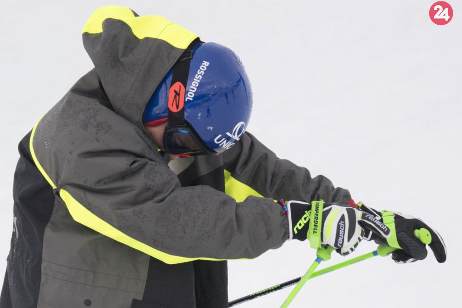 Petra Vlhová počas obrovského slalomu na majstrovstvách sveta