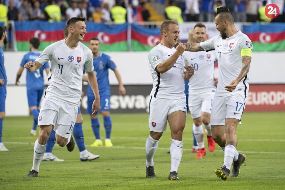 4. kolo kvalifikácie EURO 2020:  Azerbajdžan - Slovensko 1:5 (1:3)