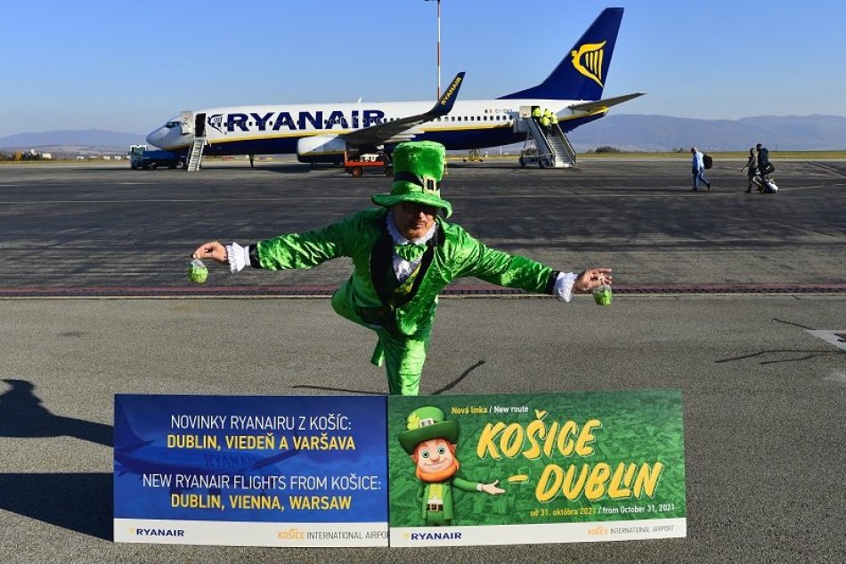 Prvý let spoločnosti Ryanair na novej leteckej linke z Košíc do Dublinu